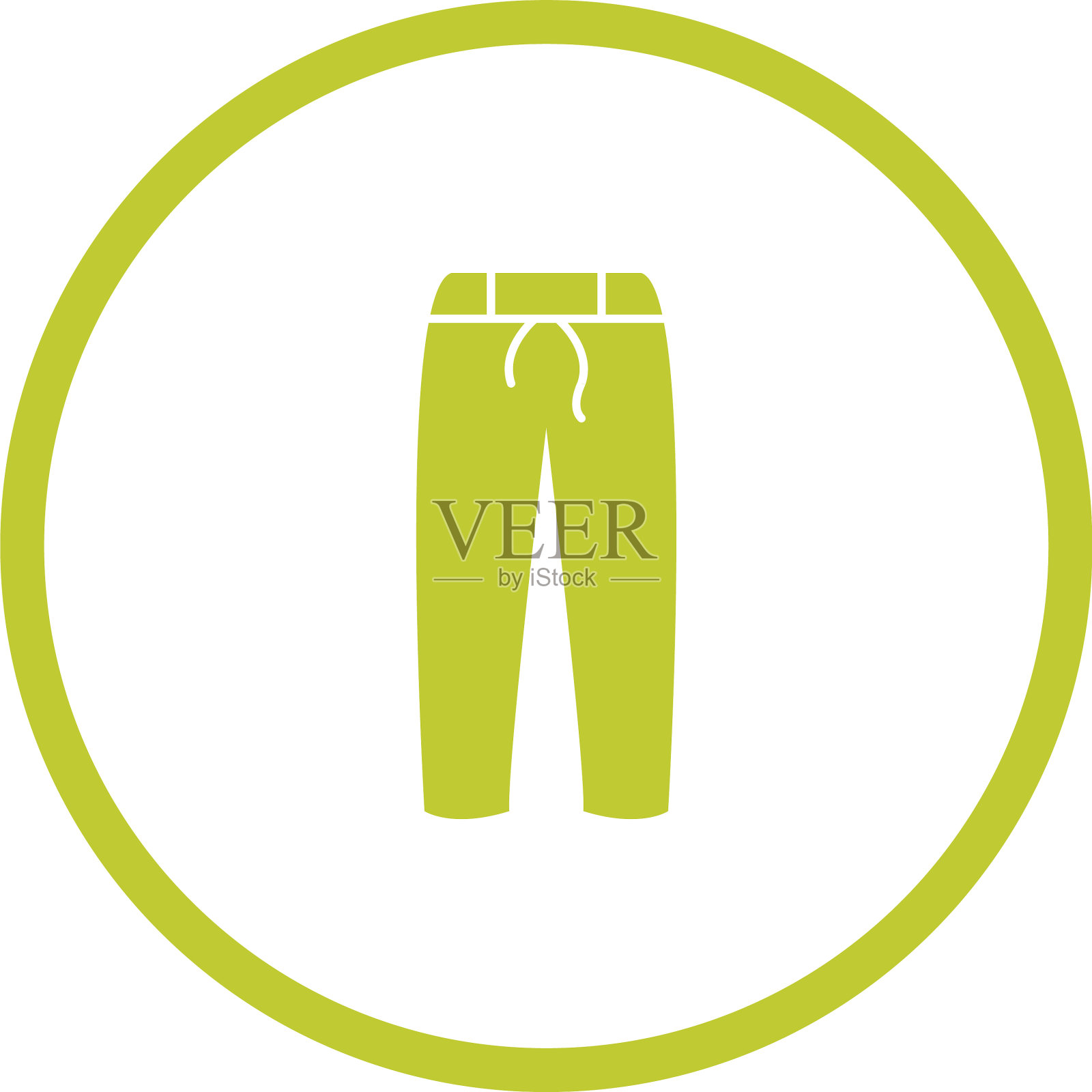 独特的裤子字形图标插画图片素材