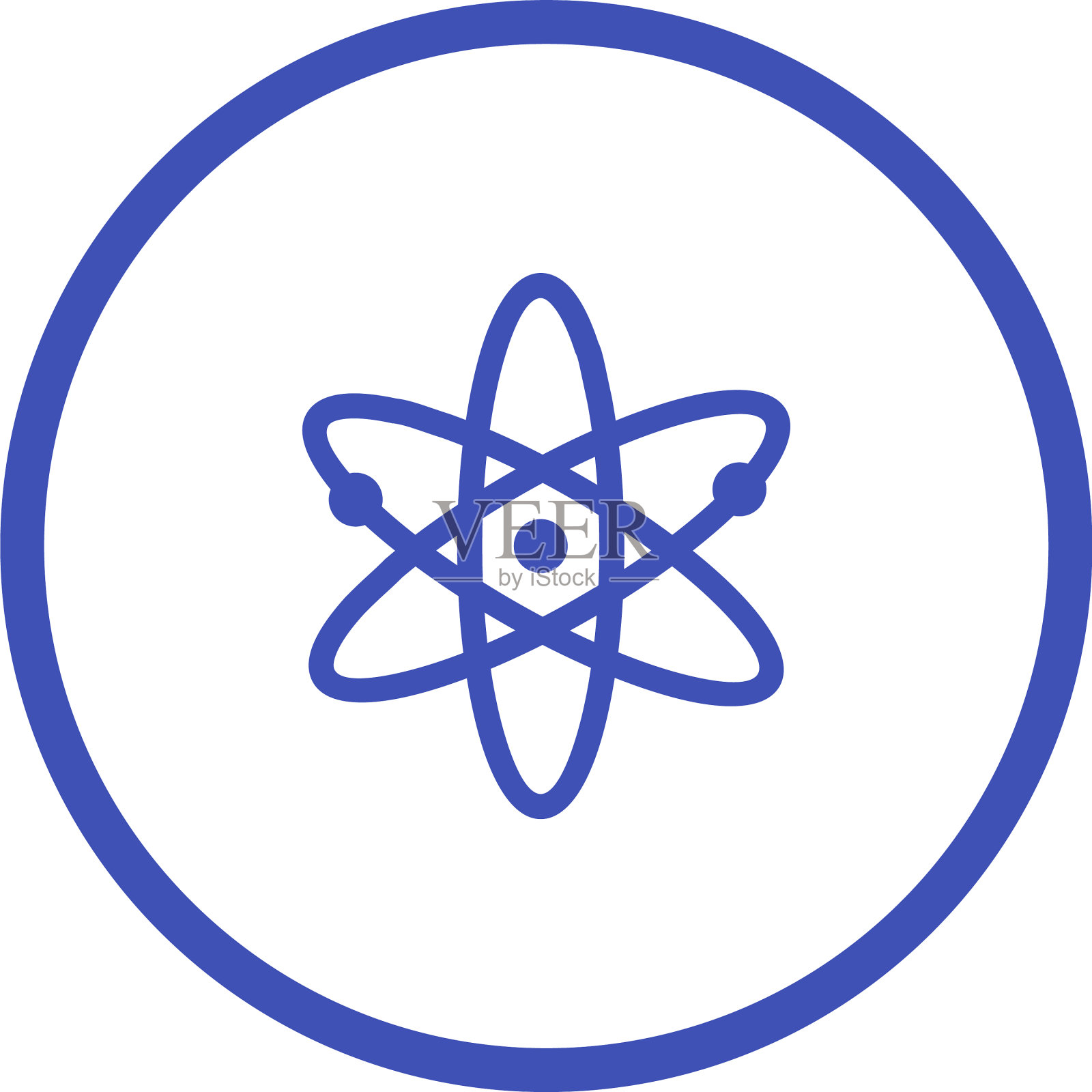 独特的原子结构ii字形图标插画图片素材