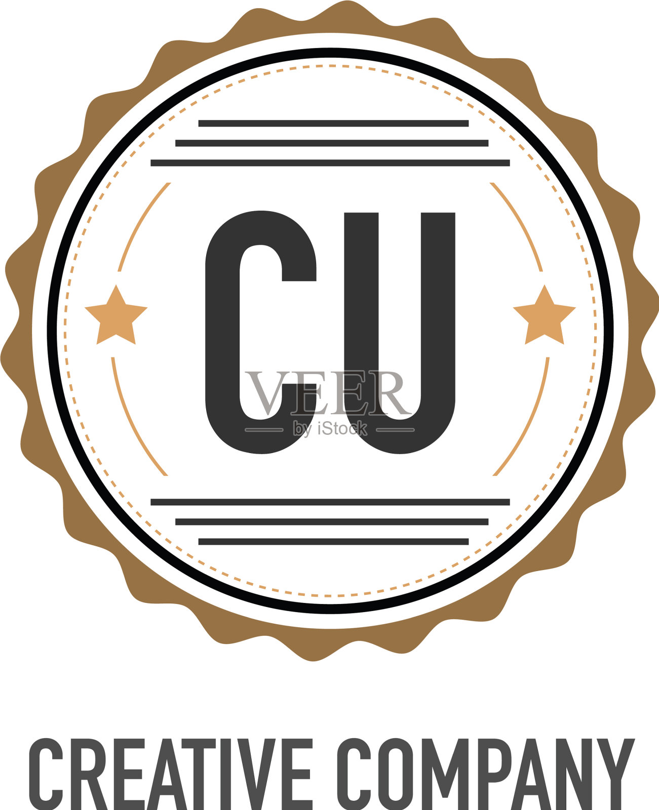 首字母cu创意设计模板插画图片素材