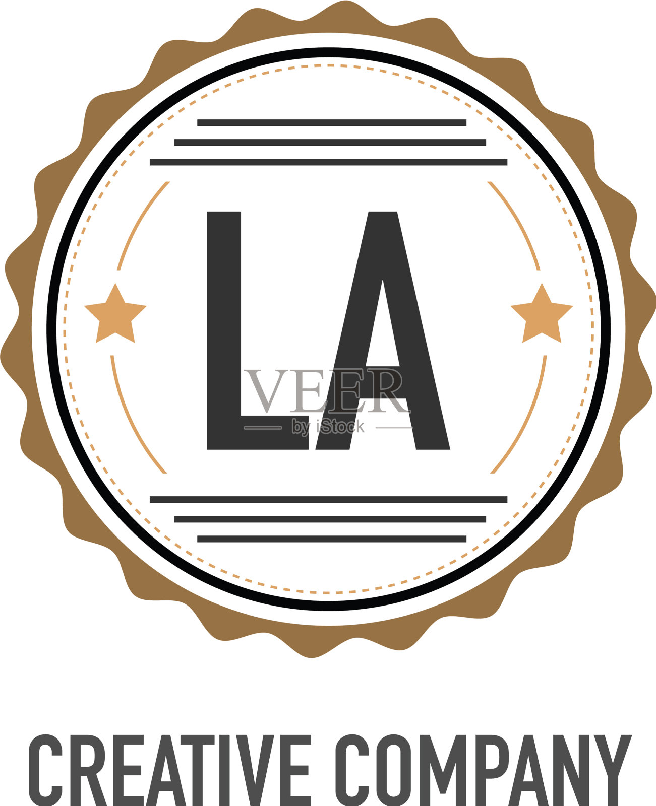 首字母la创意设计模板插画图片素材