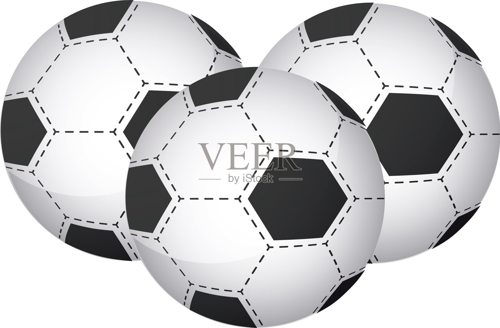 足球气球运动器材图标插画图片素材