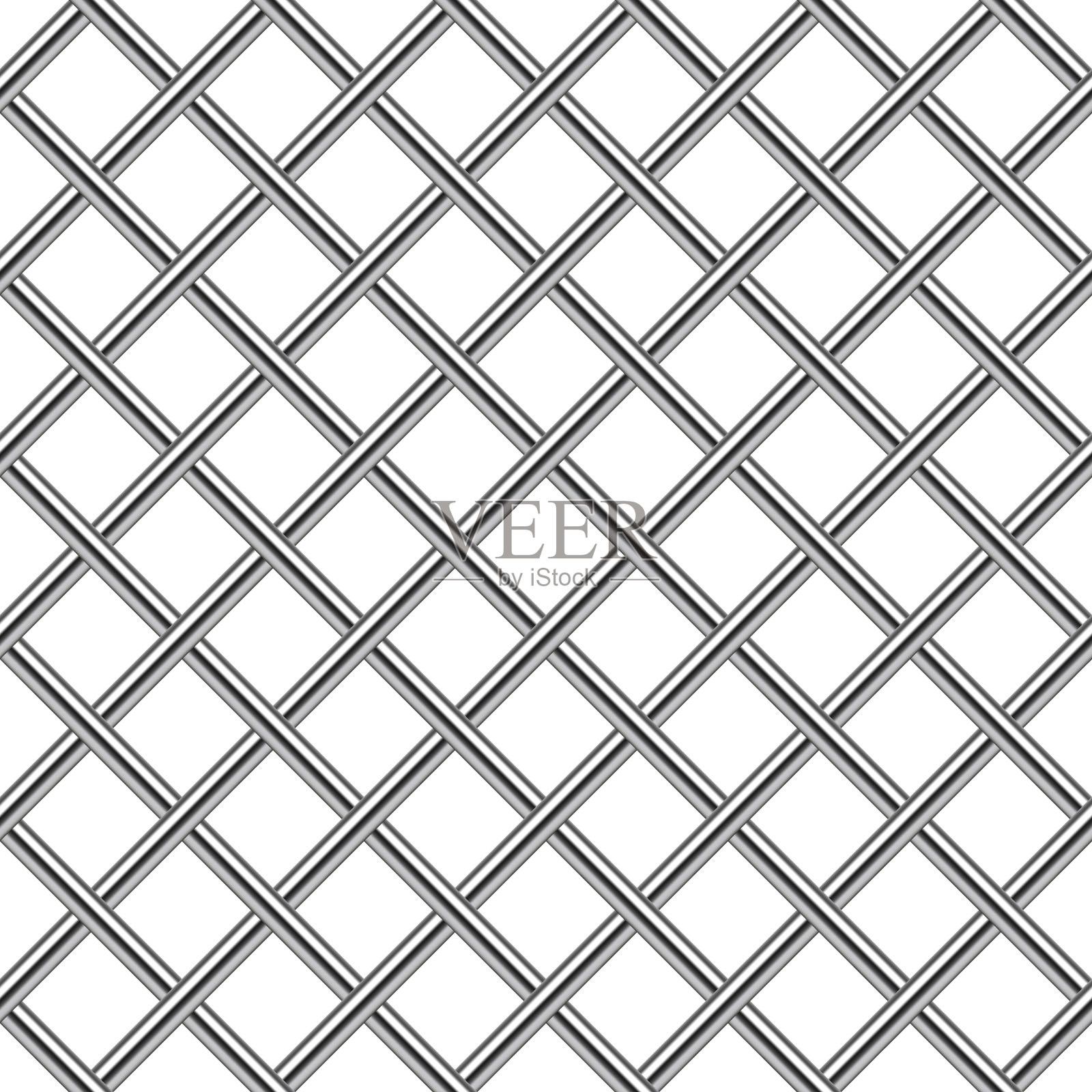网格栅金属铬光泽纹理无缝插画图片素材