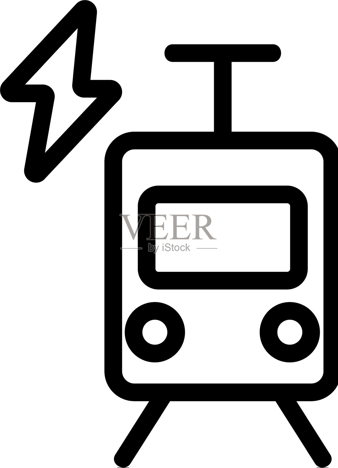 地铁列车电气图标轮廓图标素材