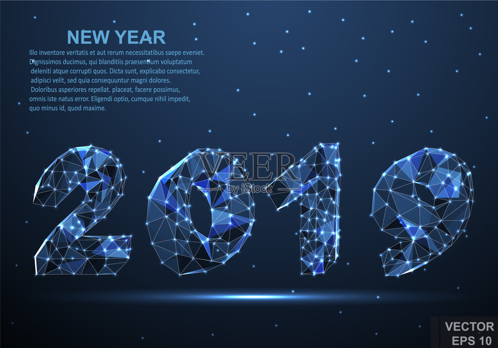 2019圣诞快乐，恭贺新禧插画图片素材