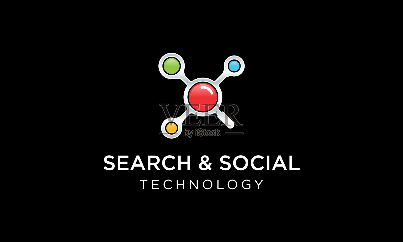 搜索社交网络logo设计概念插画图片素材