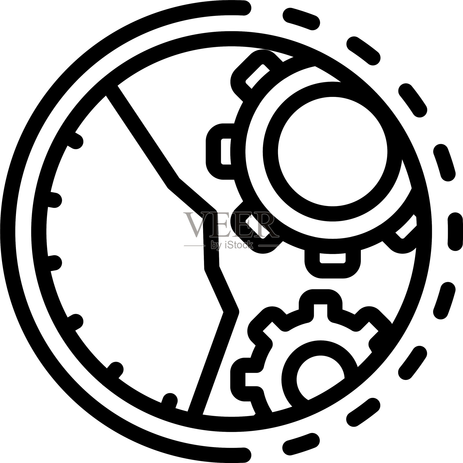 固定功能机械表图标轮廓样式插画图片素材