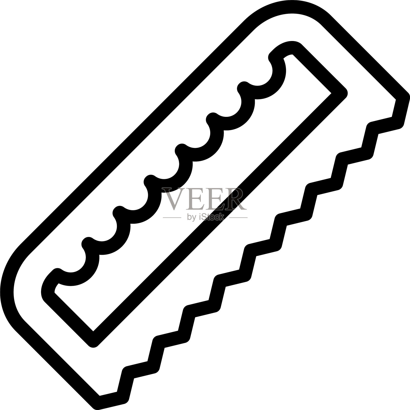 Saw图标轮廓样式插画图片素材