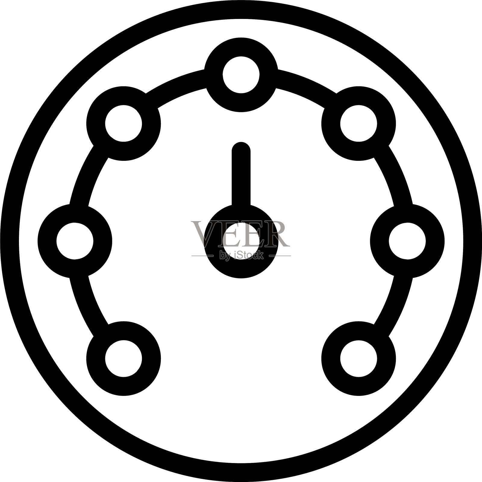 仪表气压表图标轮廓样式插画图片素材