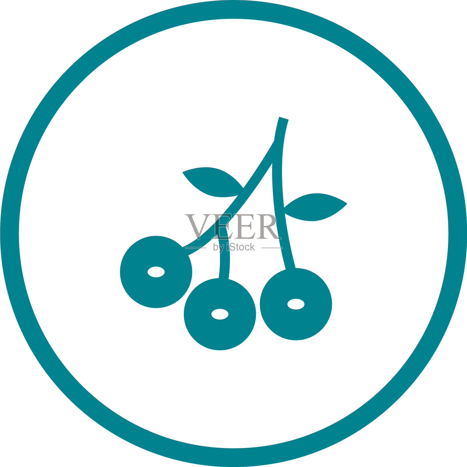 独特的蓝莓字形图标图标素材