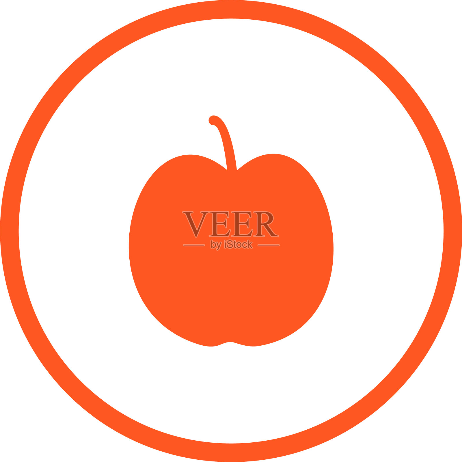 独特的苹果字形图标插画图片素材