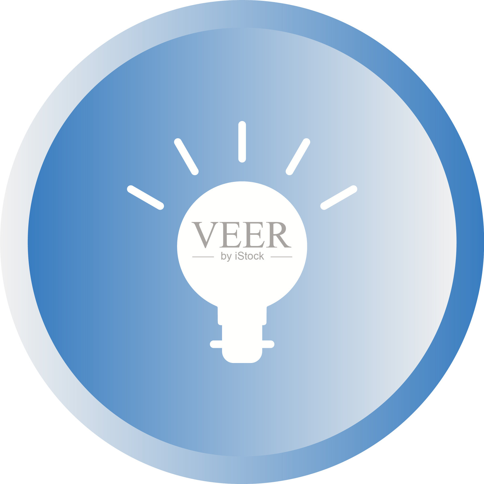 独特的灯泡字形图标图标素材