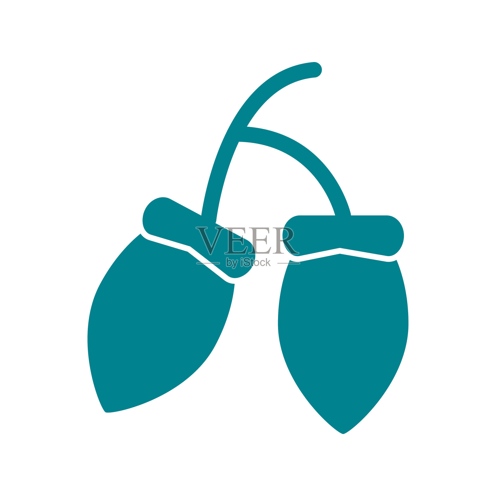 独特的橡子字形图标插画图片素材