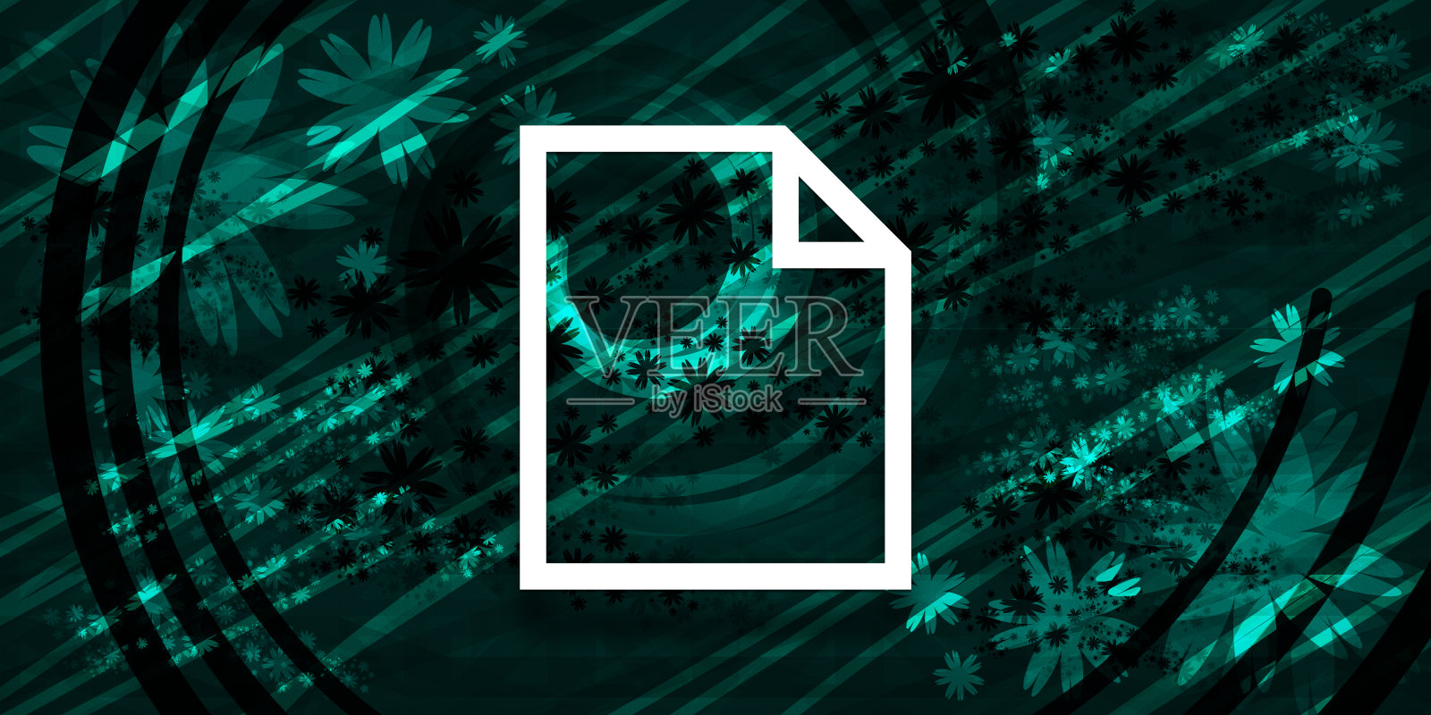 空白页图标花翠绿色横幅背景自然设计插图插画图片素材