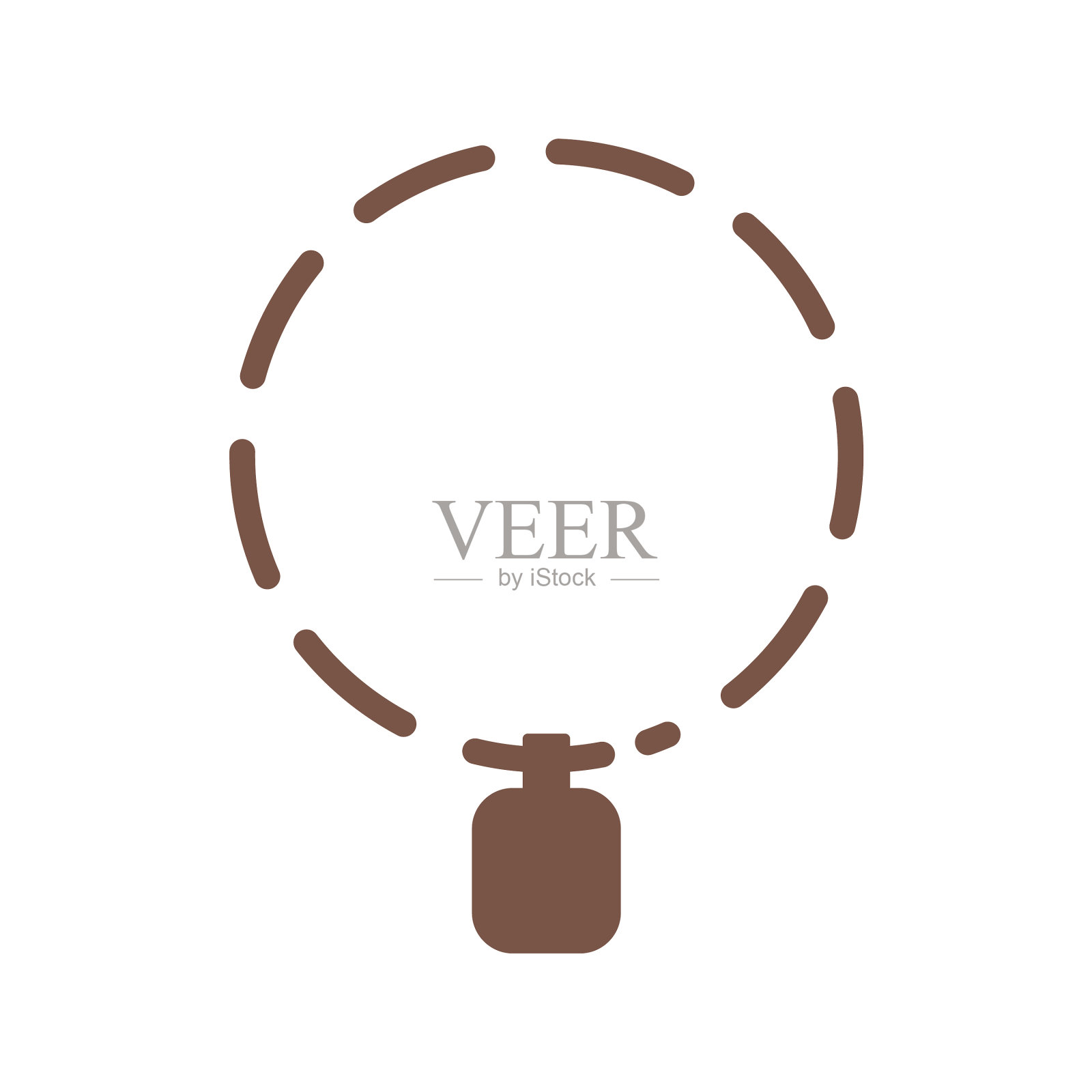 独特的链字形图标插画图片素材