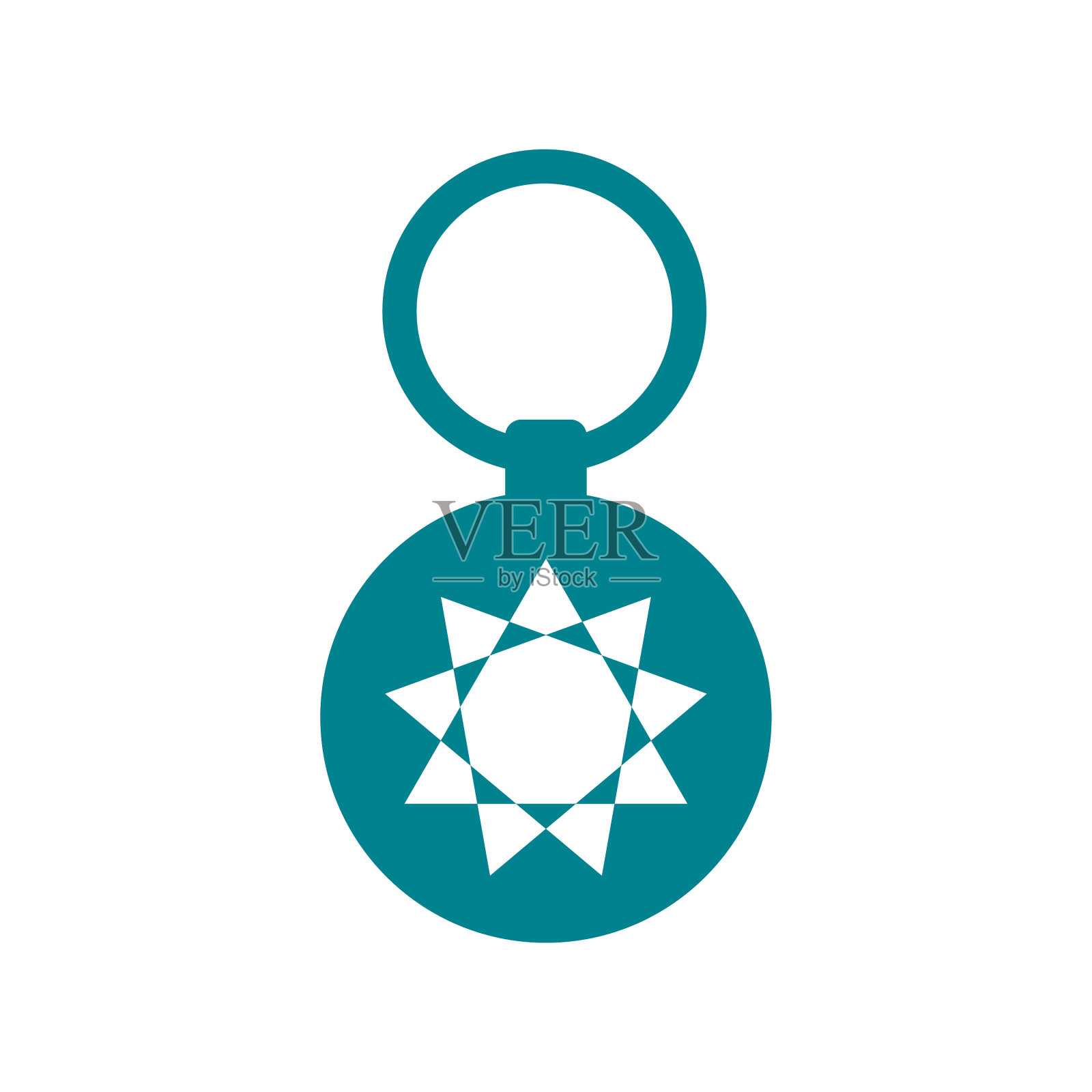 独特的钥匙链字形图标插画图片素材