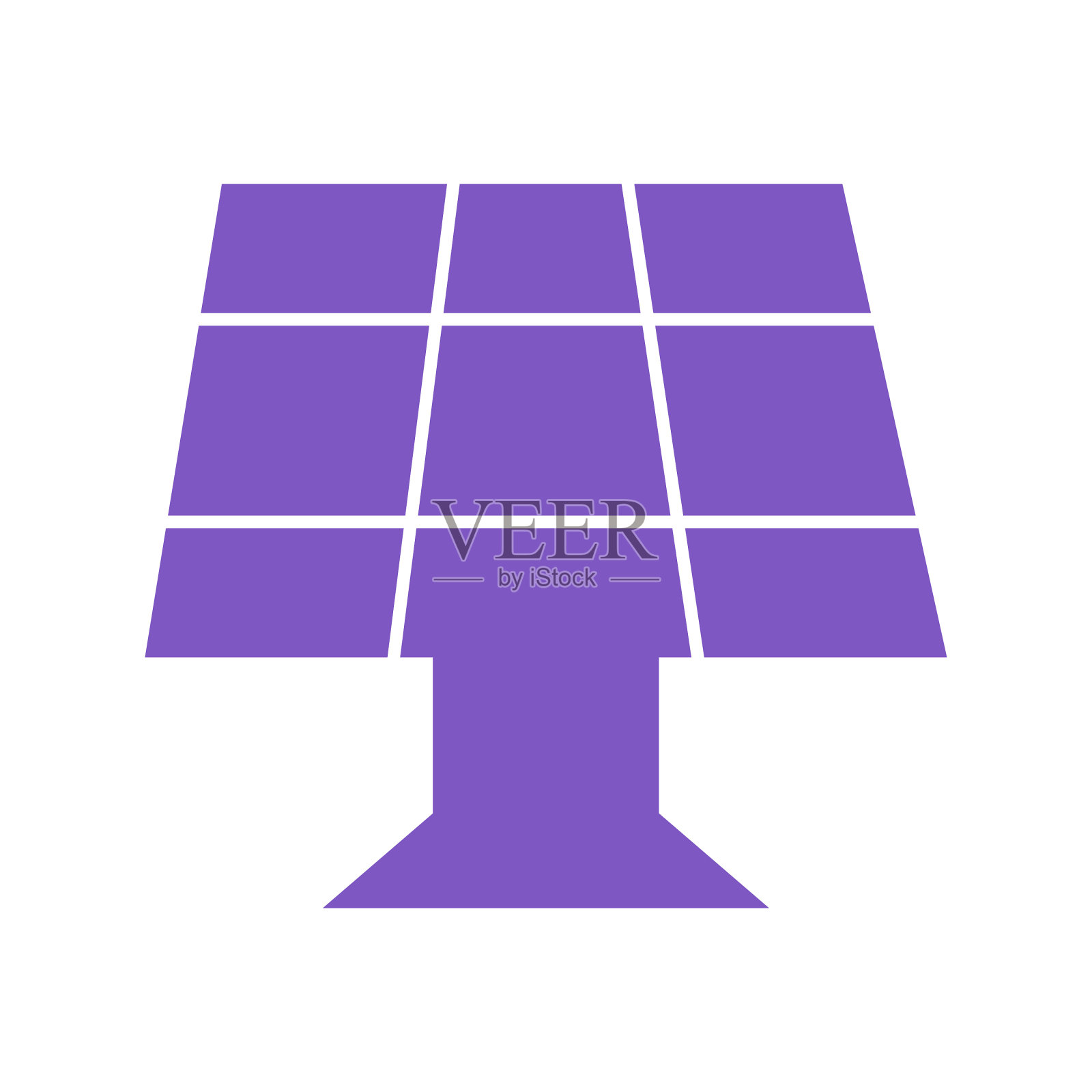 独特的太阳能电池板ii字形图标图标素材