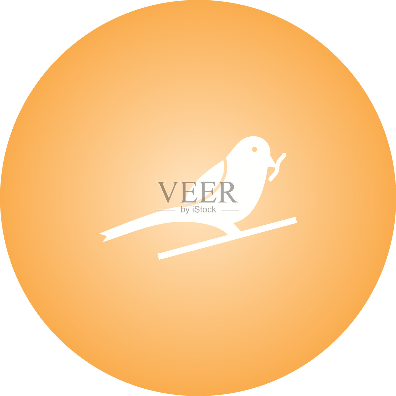 独特的吃麻雀的昆虫字形图标插画图片素材