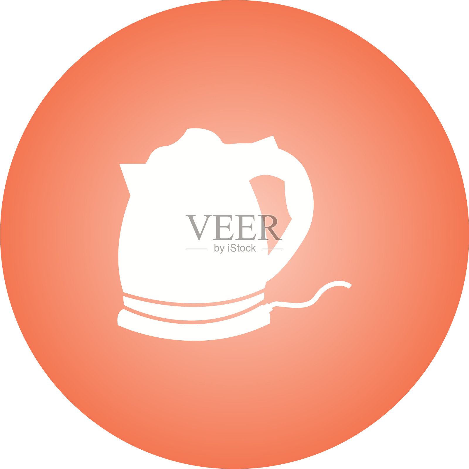 独特的电热水壶字形图标插画图片素材