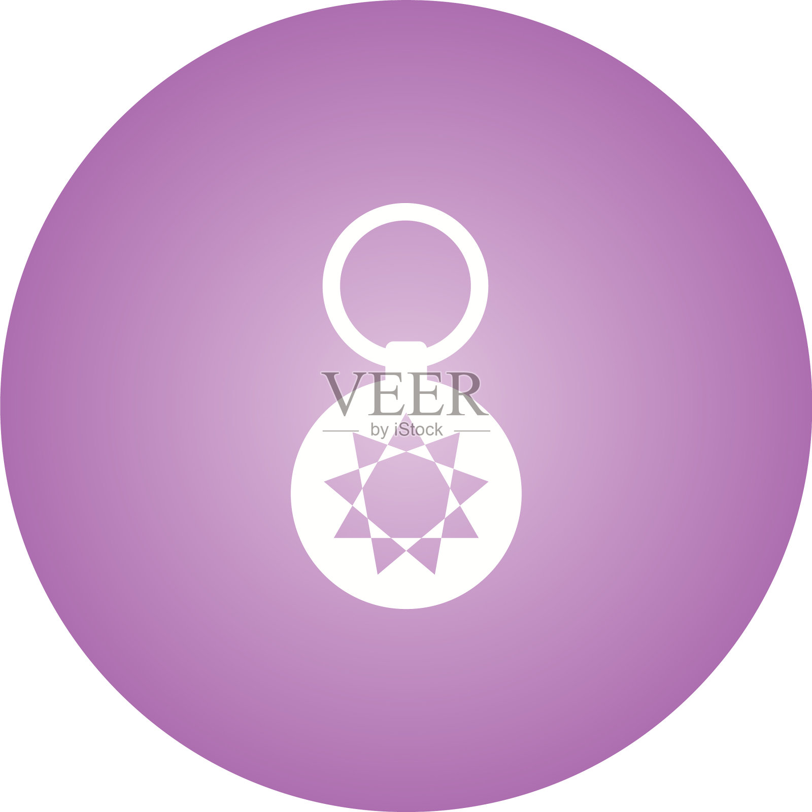 独特的钥匙链字形图标插画图片素材