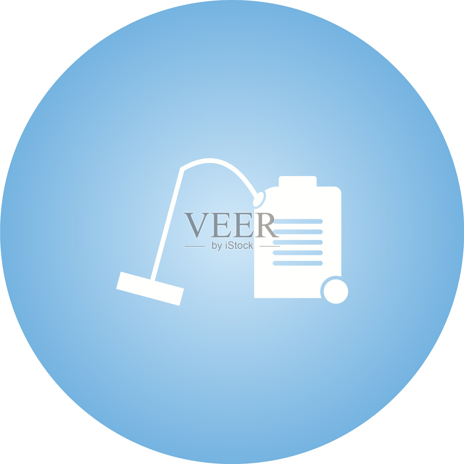 独特的吸尘器字形图标插画图片素材