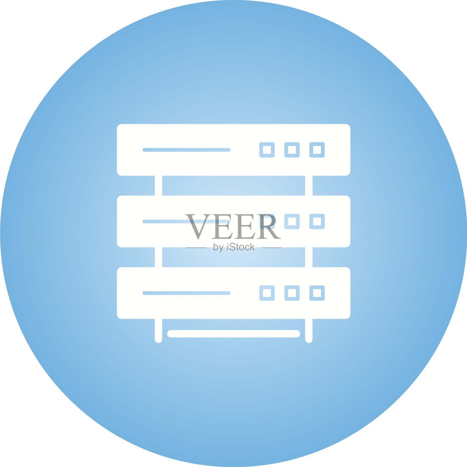 唯一的服务器字形图标插画图片素材