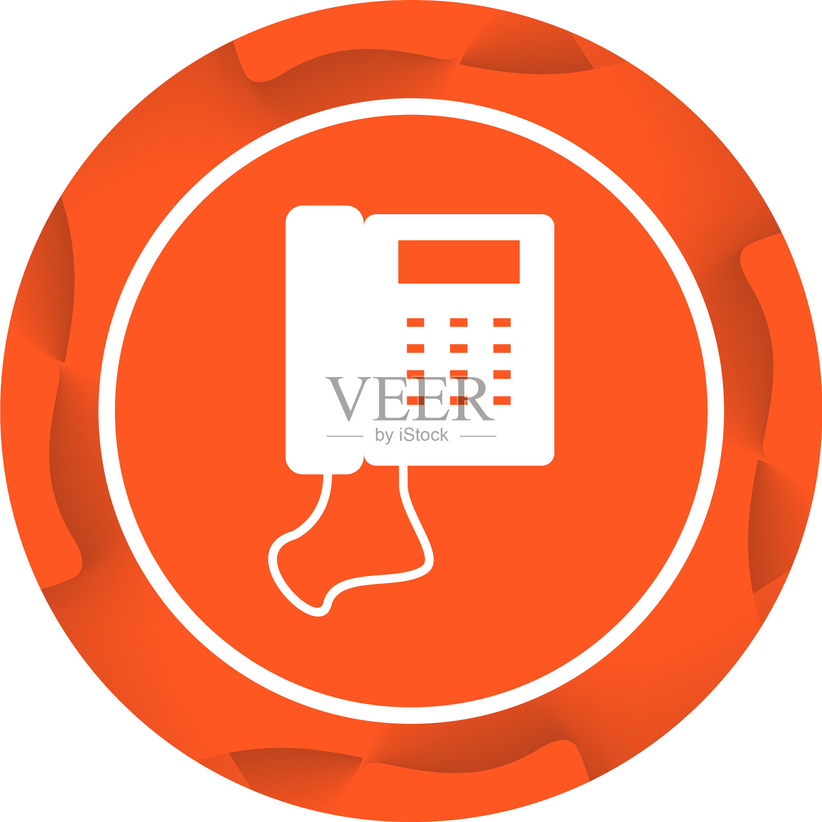 独特的电话机字形图标图标素材