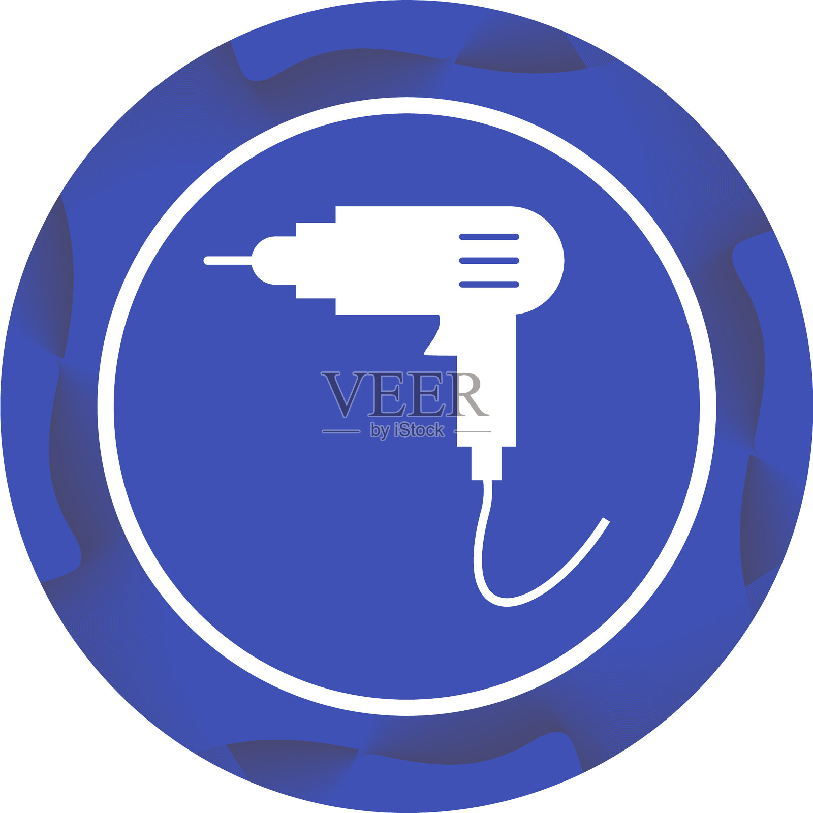 独特的钻机字形图标插画图片素材