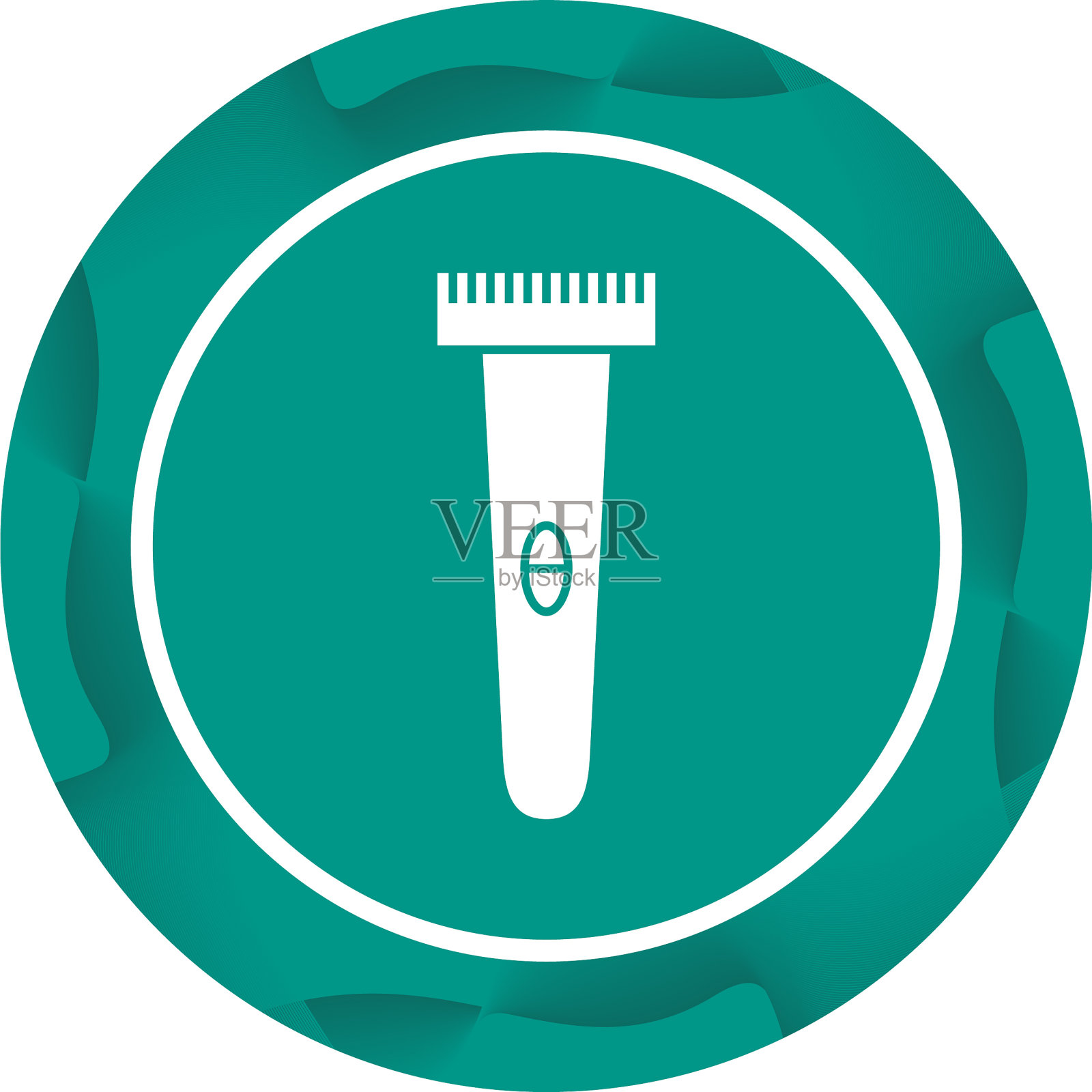 独特的剃须机字形图标插画图片素材