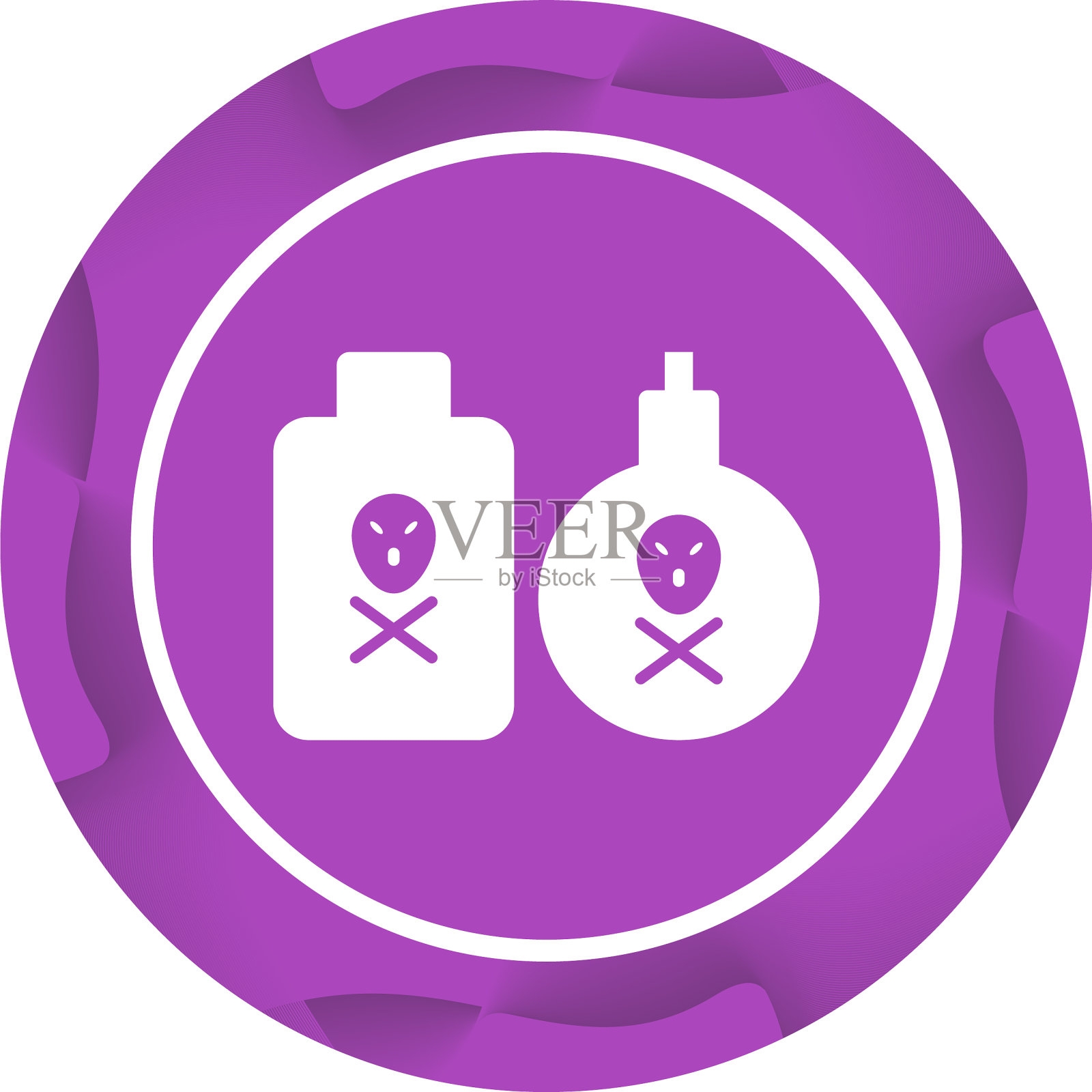 独特的有毒化学象形图标图标素材