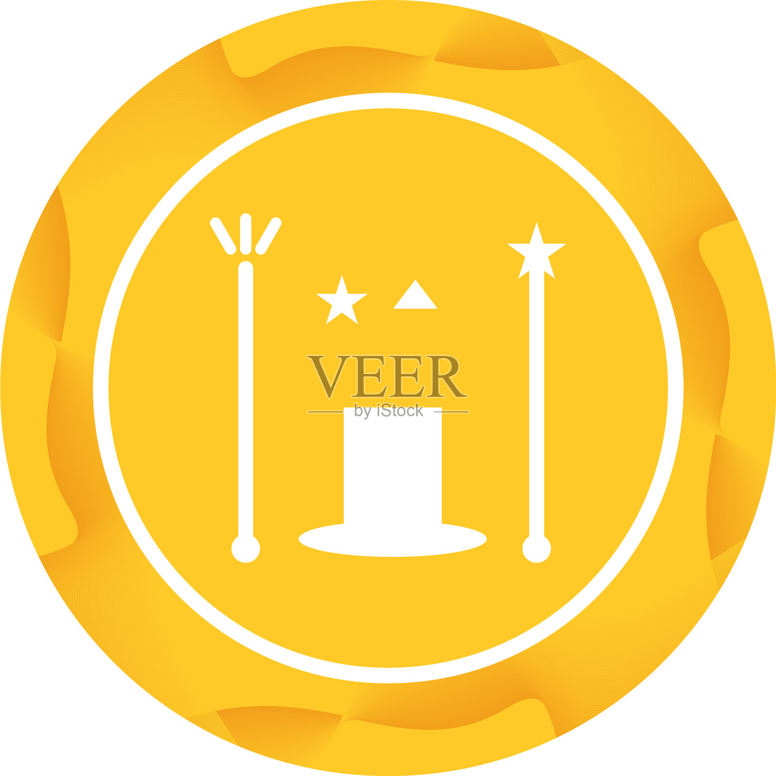 独特的魔术师字形图标插画图片素材