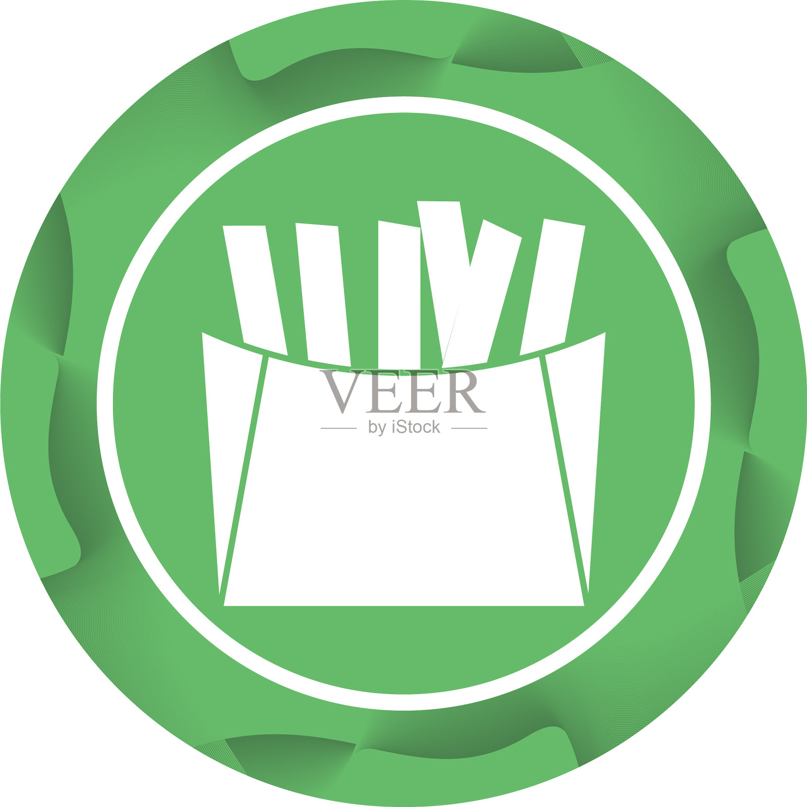 独特的薯条字形图标插画图片素材