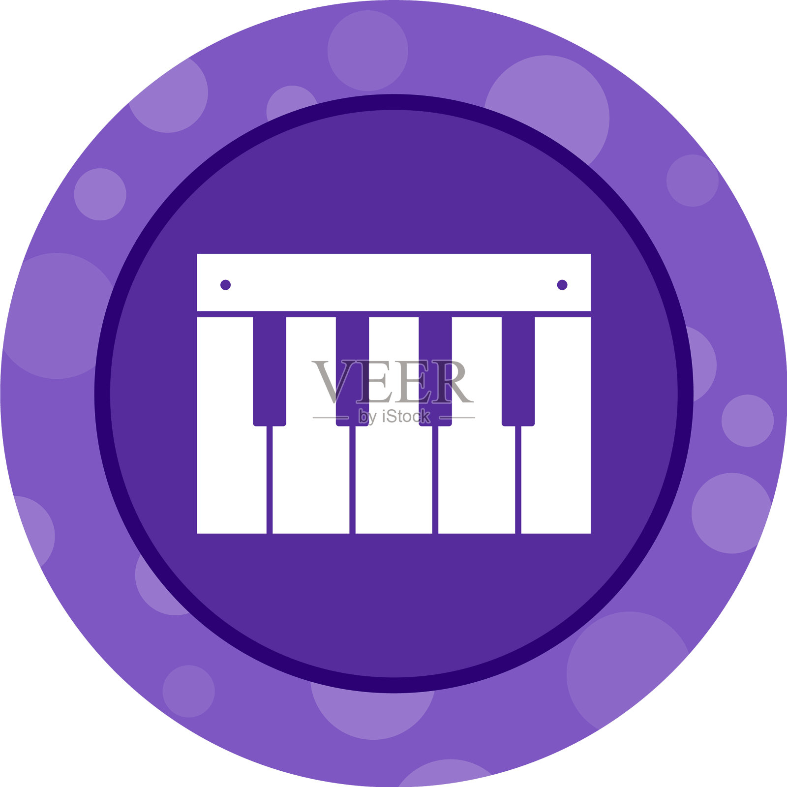 独特的钢琴字形图标插画图片素材