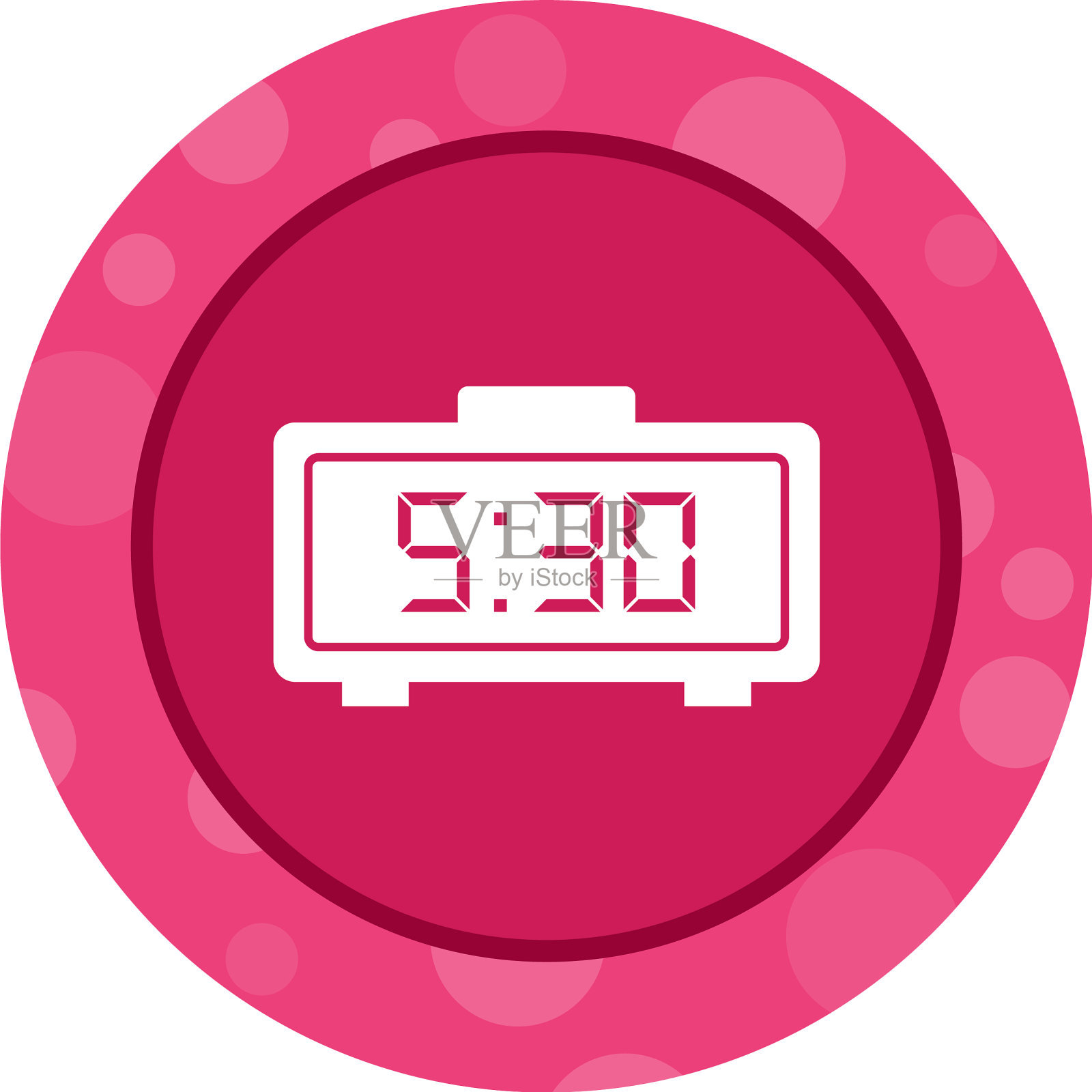 独特的数字时钟符号插画图片素材