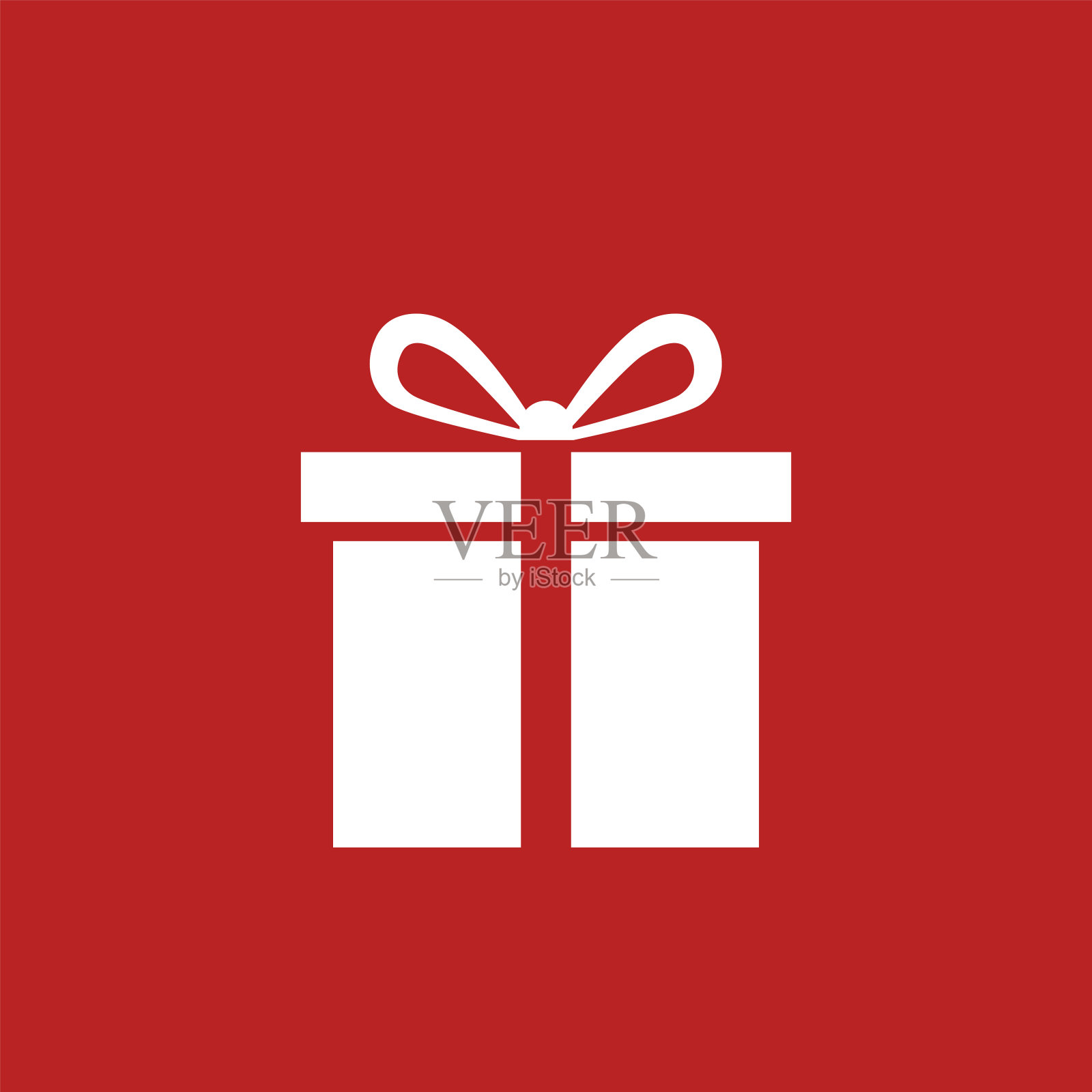 简单的圣诞礼盒图标插画图片素材