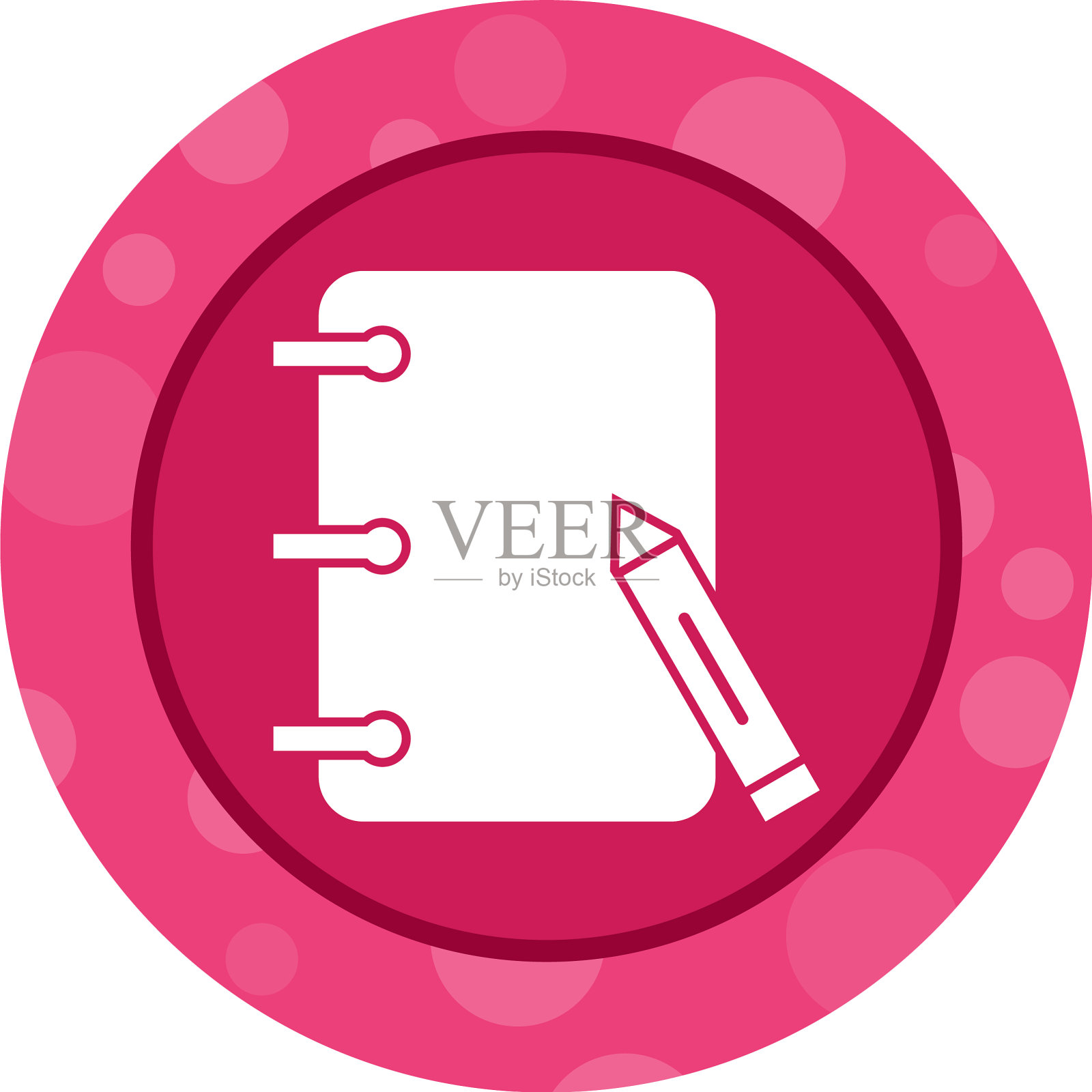 独特的纸和铅笔字形图标插画图片素材