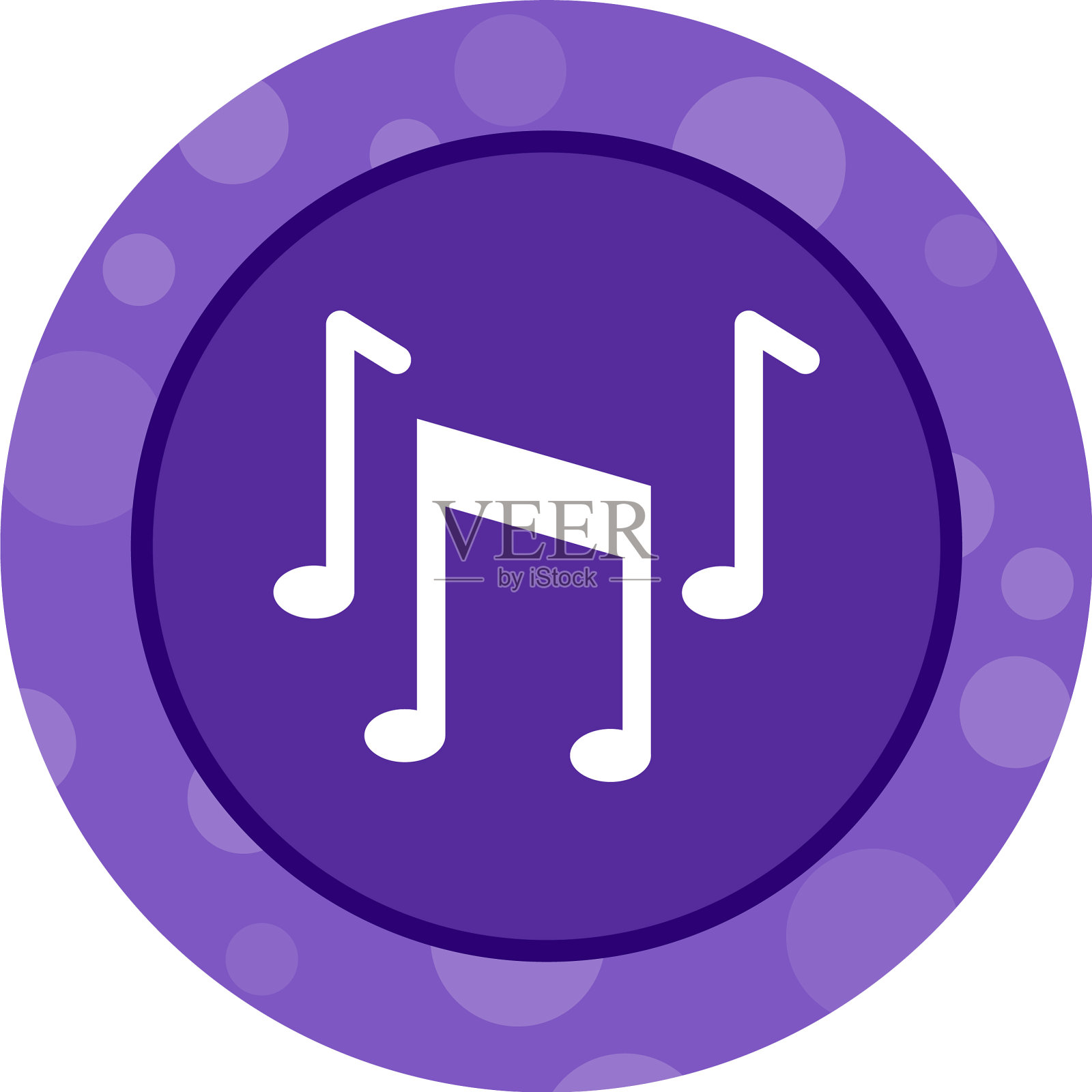 独特的音符字形图标插画图片素材