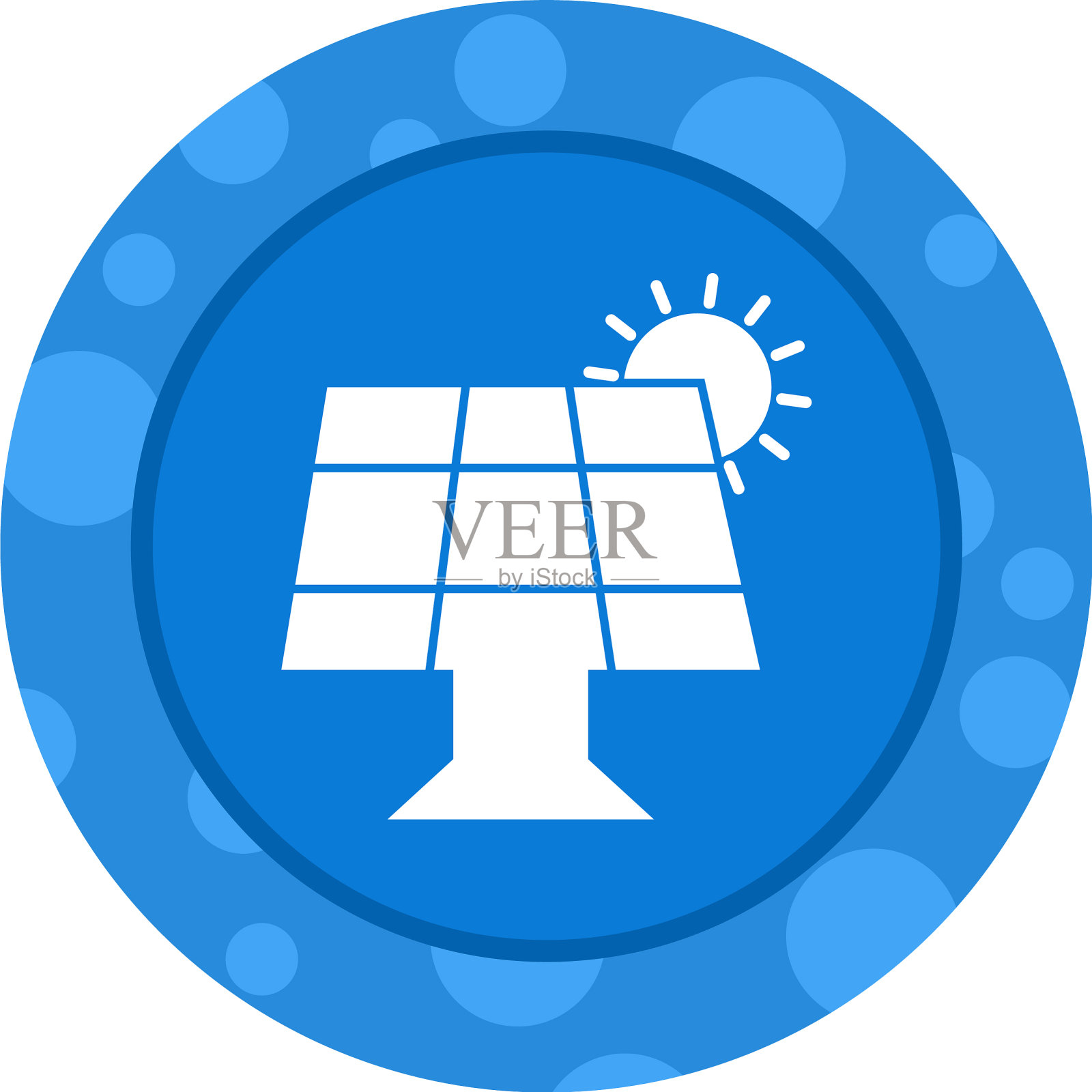 独特的太阳能面板字形图标插画图片素材