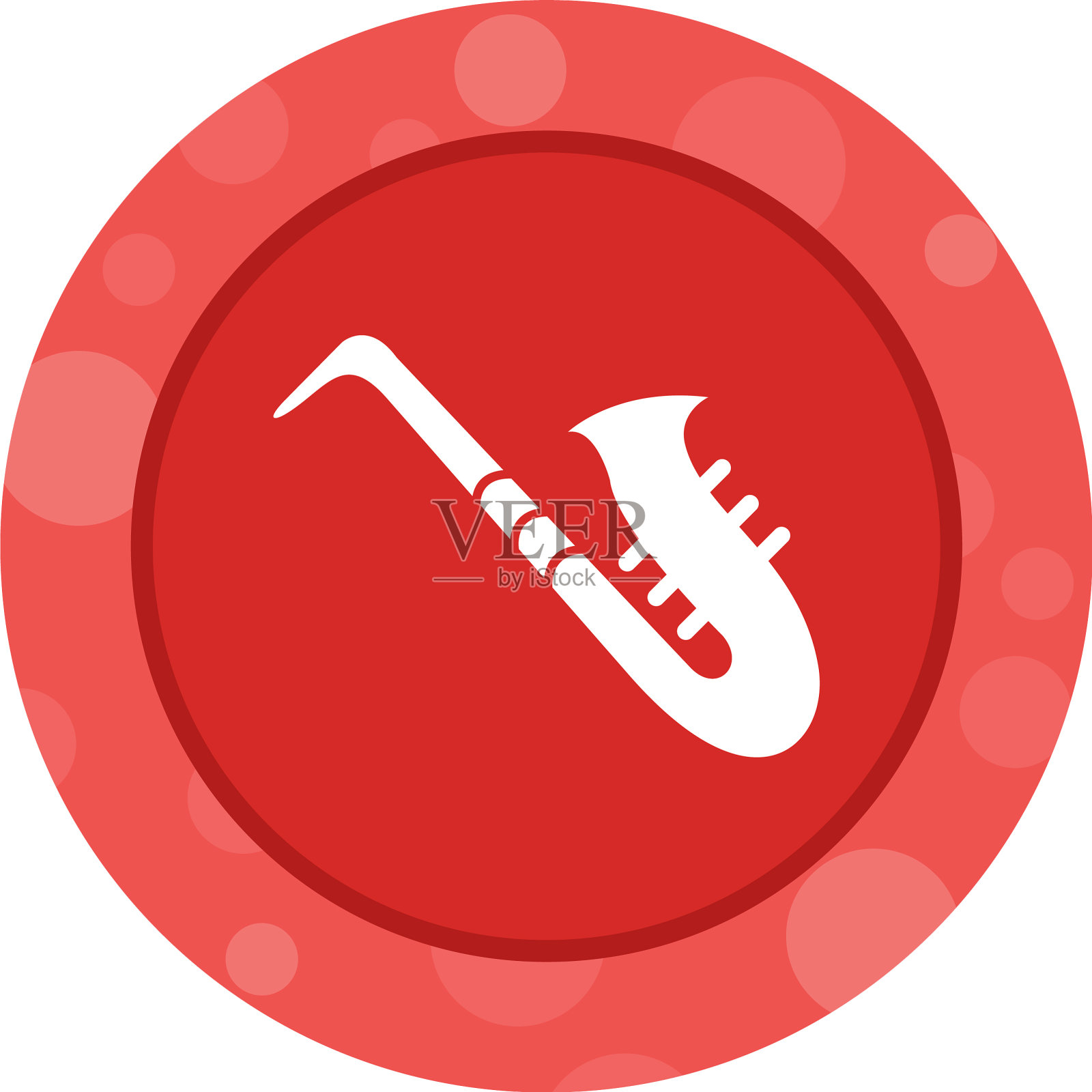 独特的萨克斯管符号插画图片素材