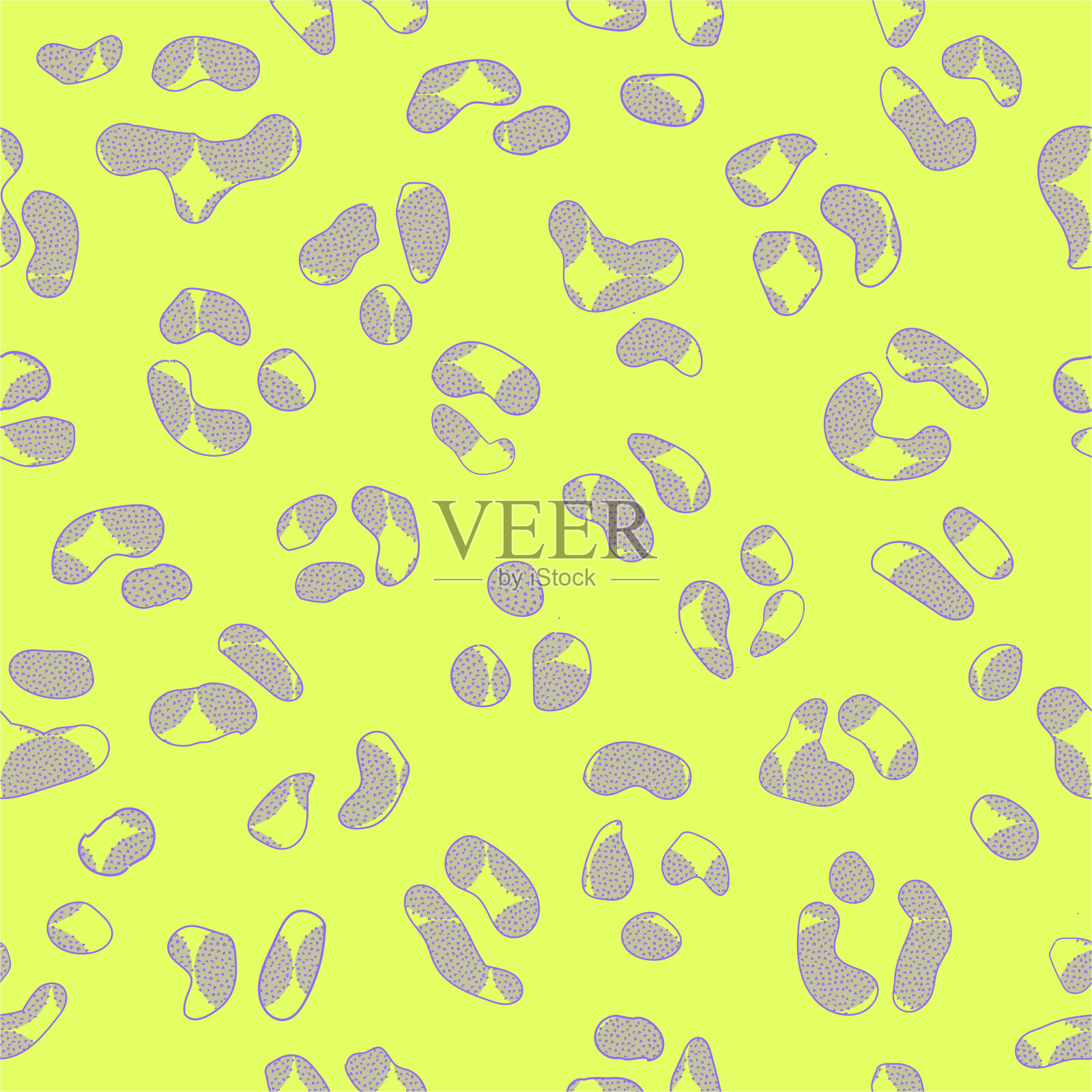 豹纹无缝图案和背景矢量插画图片素材