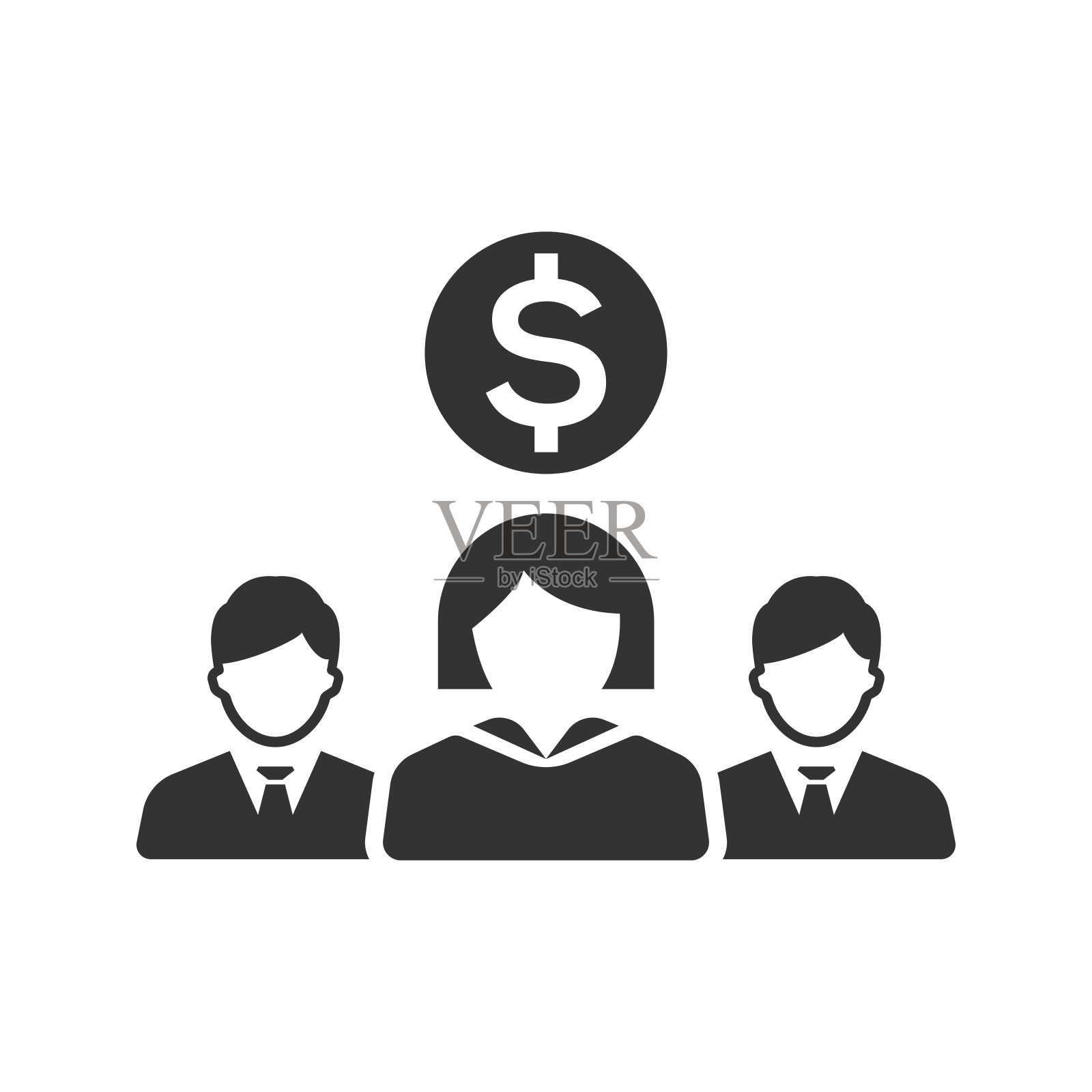 业务财务经理图标插画图片素材