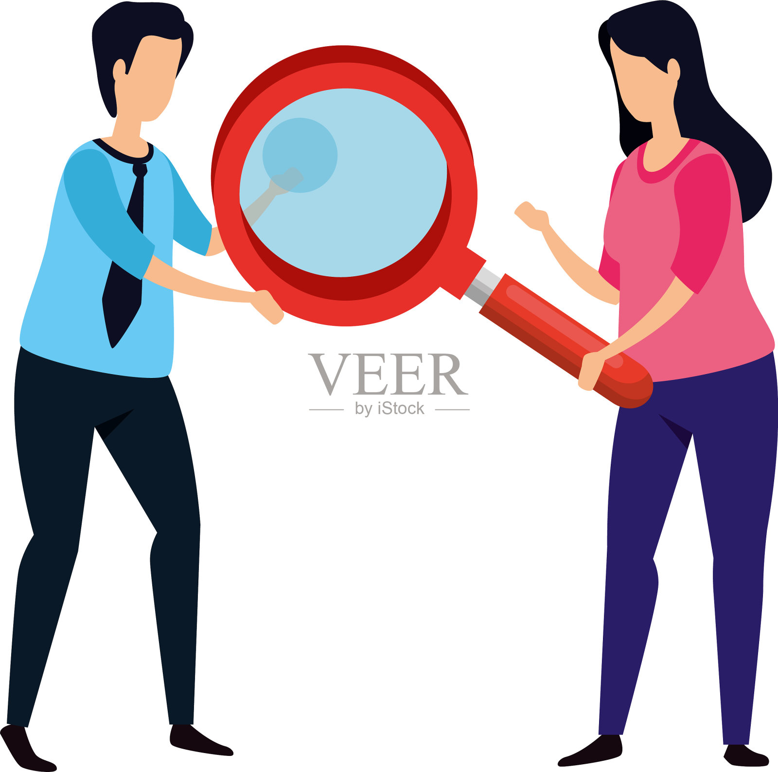 仪器与放大镜偶隔离设计元素图片