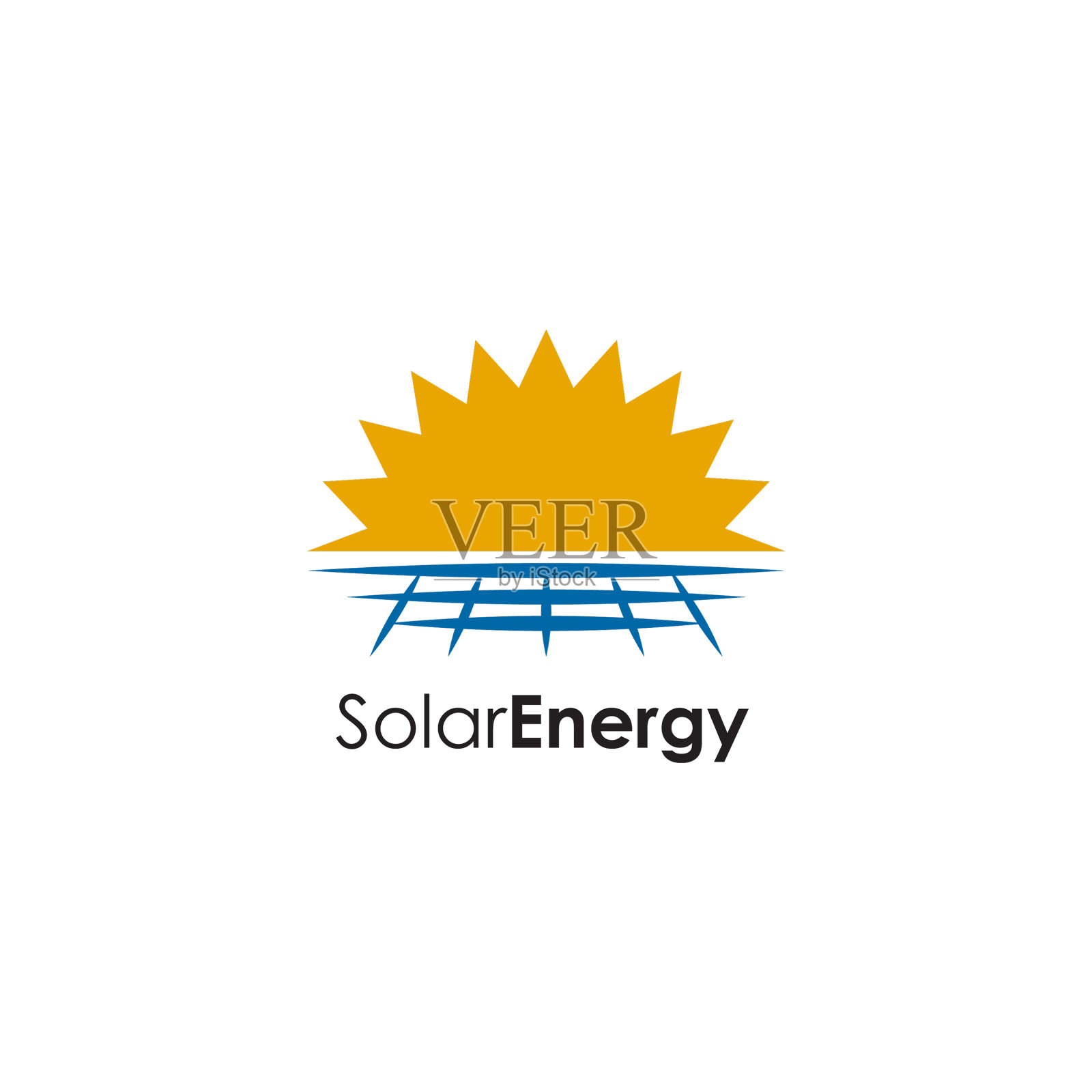太阳能行业标志设计模板插画图片素材