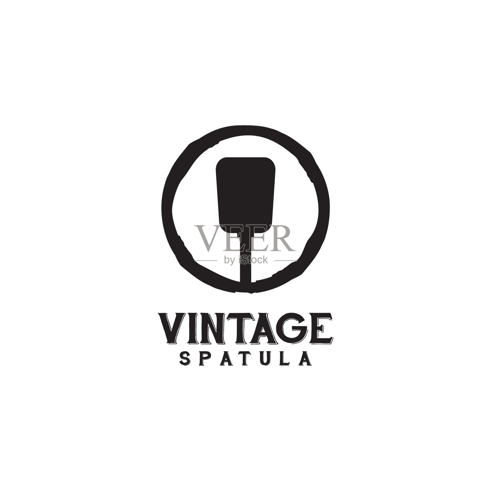 餐厅标志设计与使用抹刀图标插画图片素材