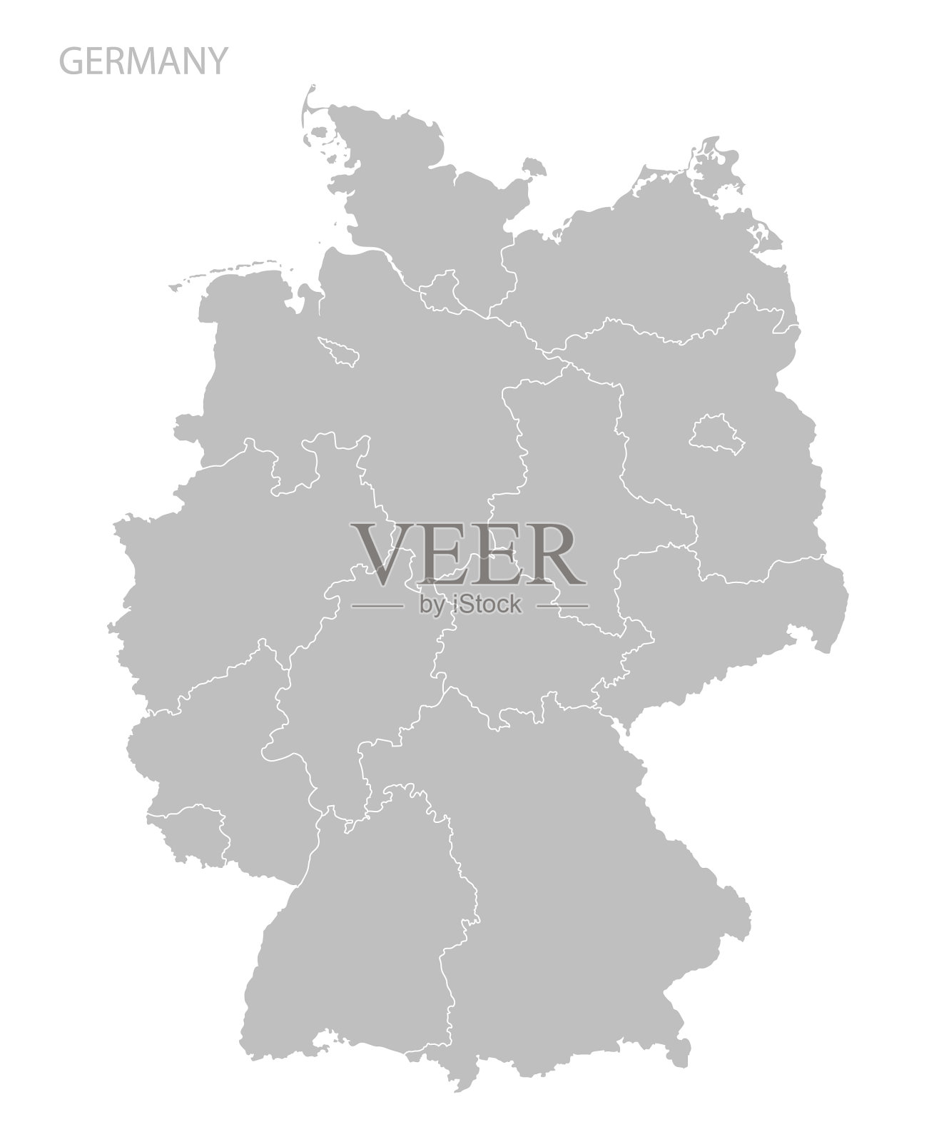 德国地图插画图片素材