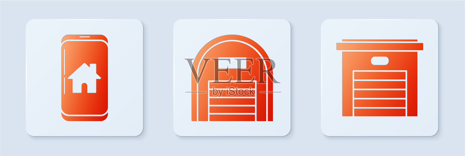 设置仓库手机与智能家居图标素材