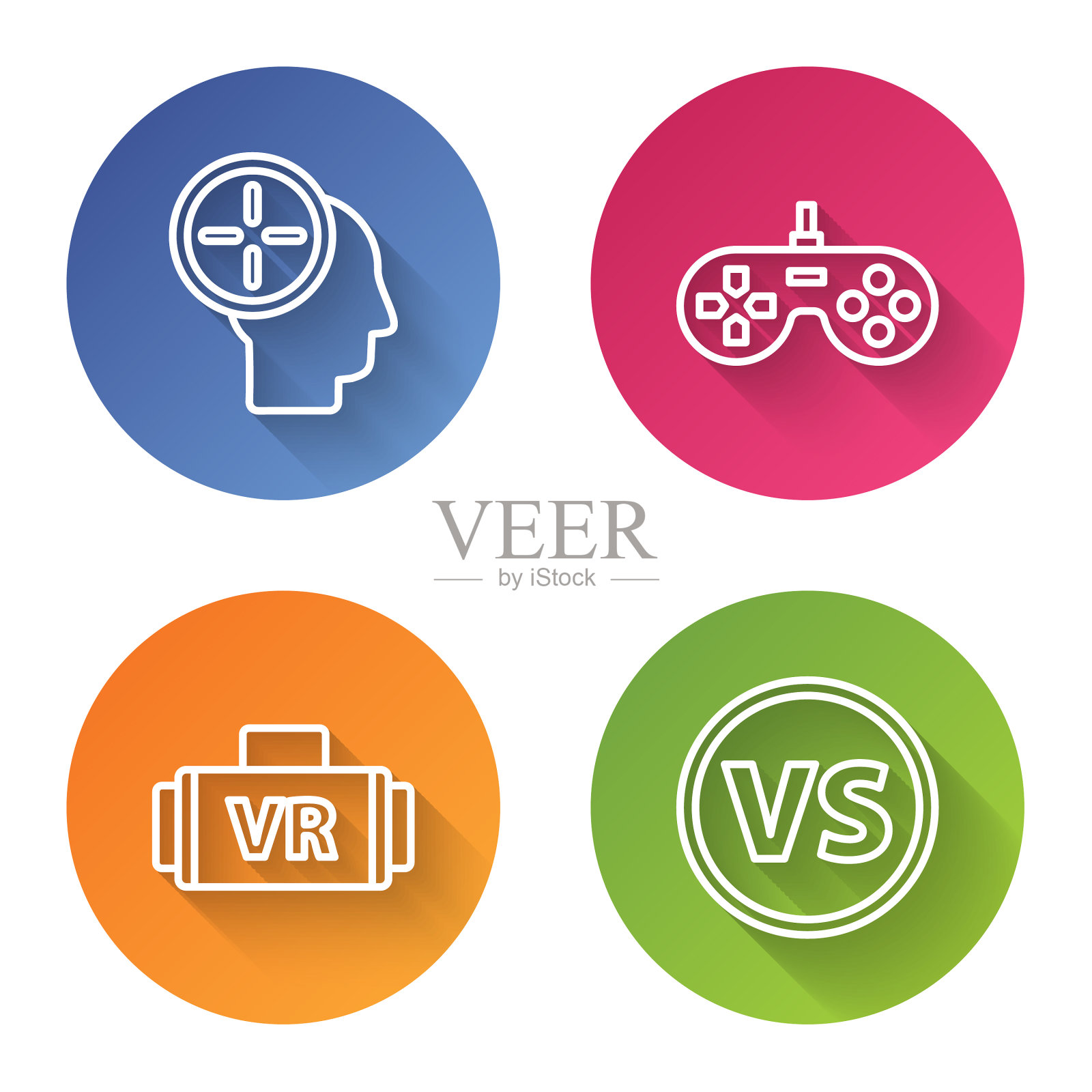 设定线头狩猎概念虚拟手柄图标素材