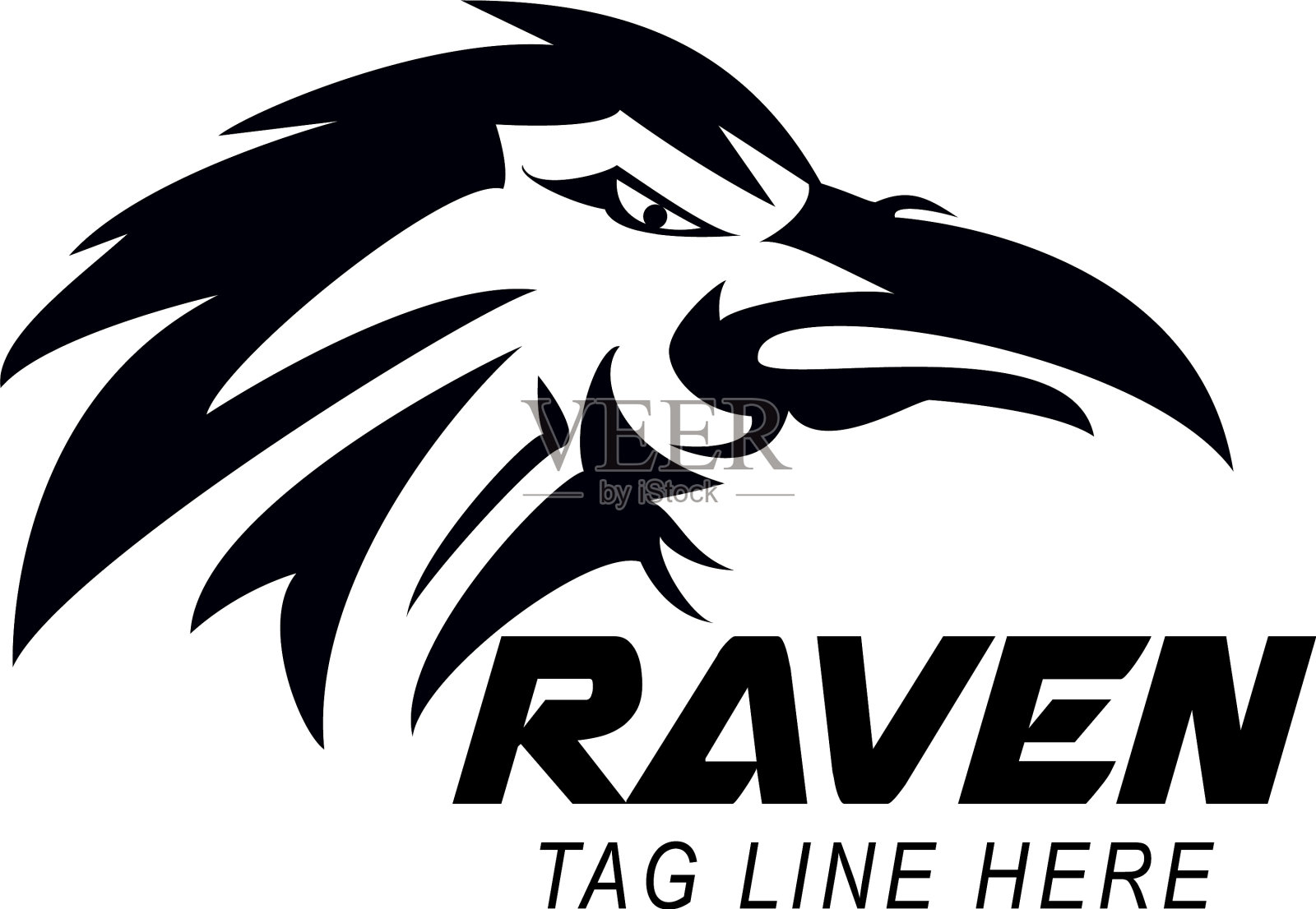 Raven标志设计模板插画图片素材
