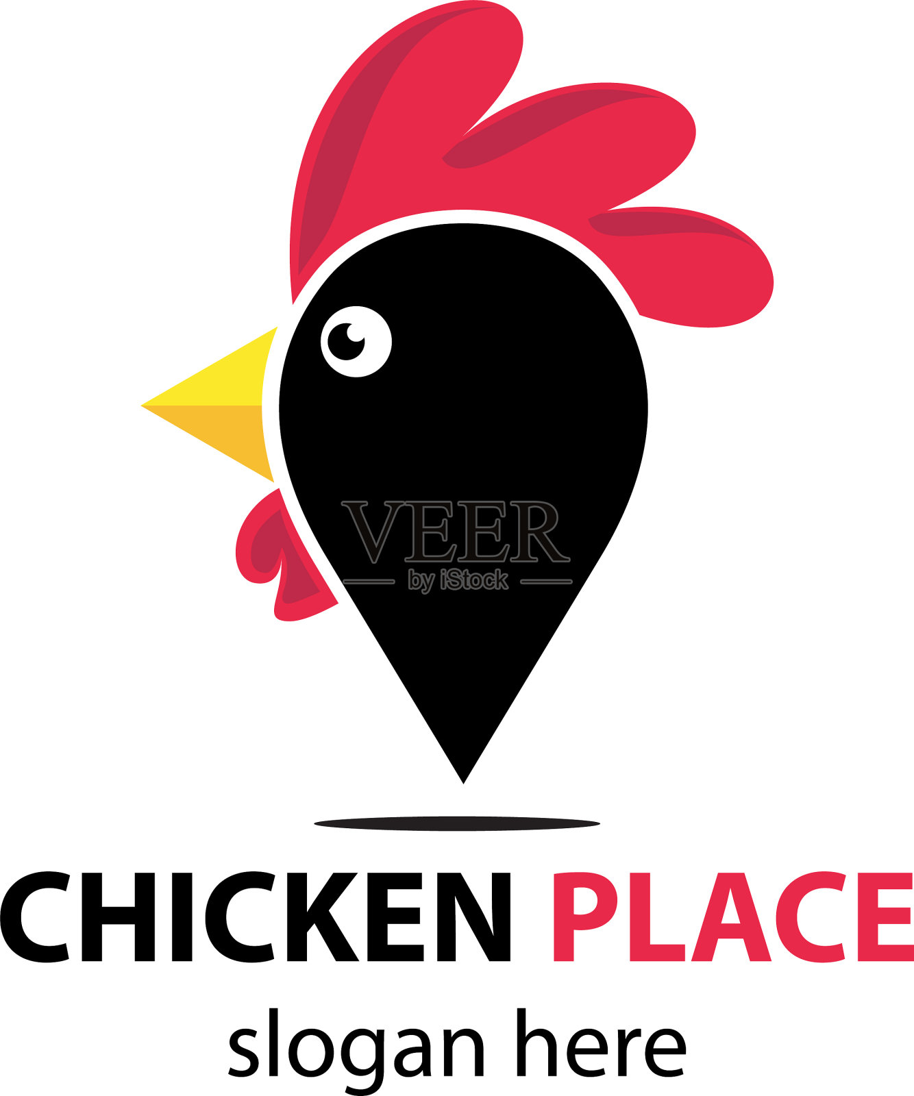 鸡标志设计简约设计模板素材