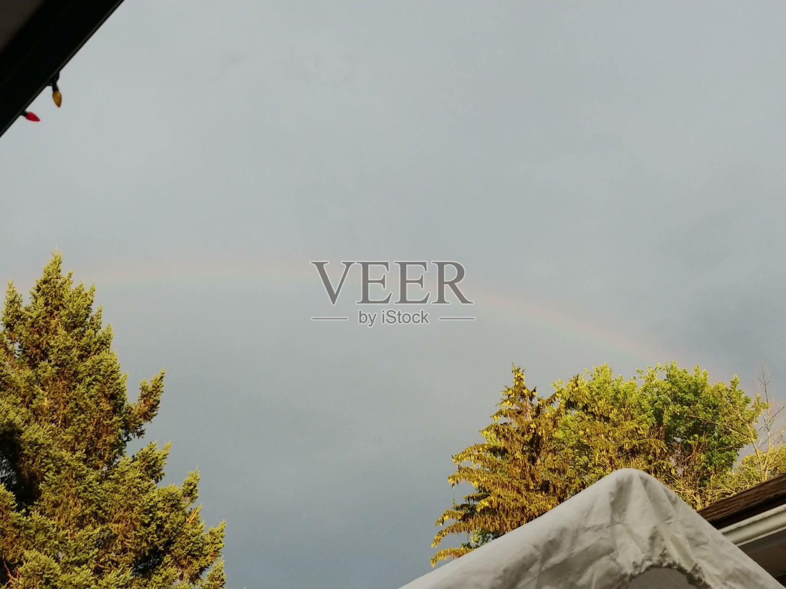 暴雨中的彩虹照片摄影图片