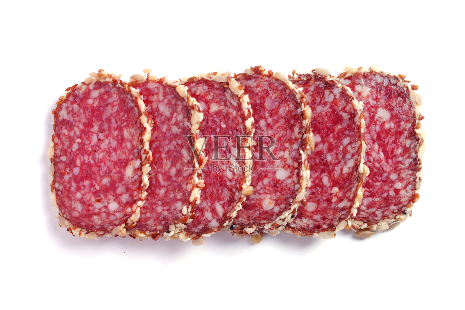 萨拉米香肠切片照片摄影图片